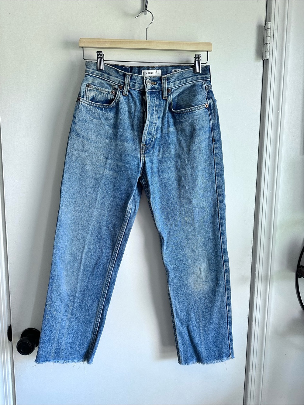 Re/Done Light Blue Straight-Leg Jeans